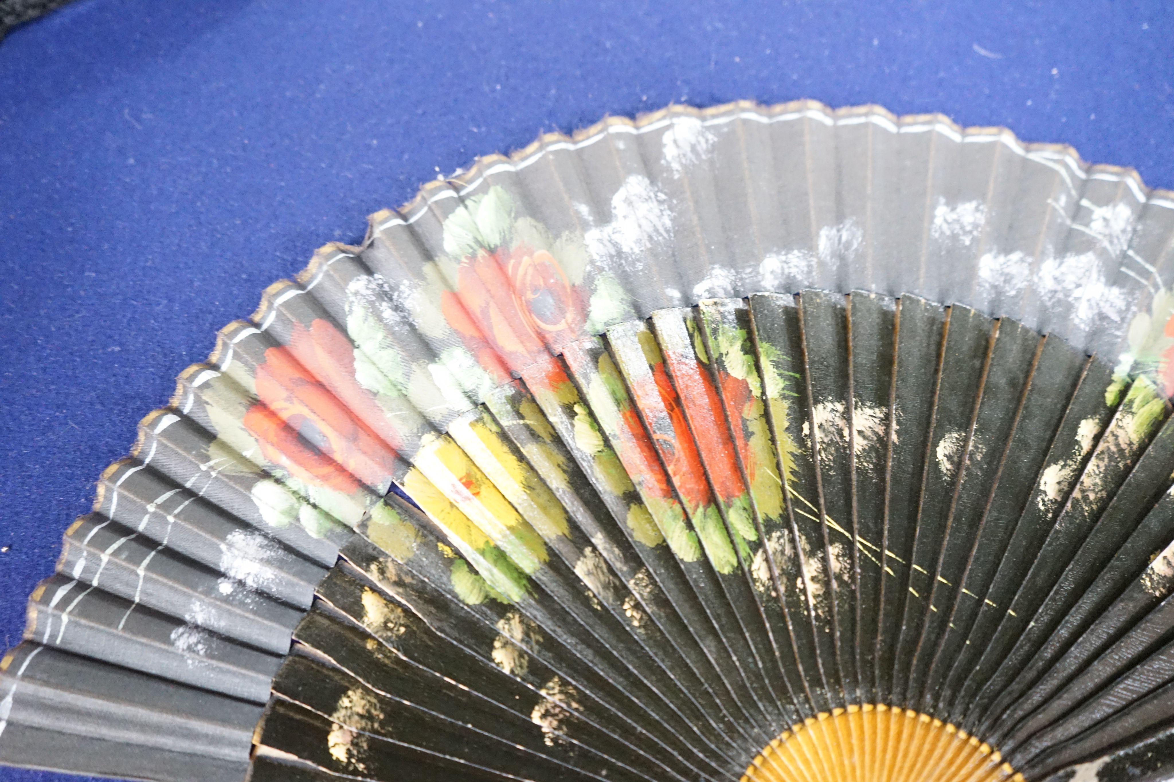 A collection of 10 fans, including some ivory and bone, 19th/early 20th century